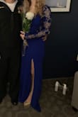 This dress was beautiful and perfect for my event. The dress fit perfectly fine the only problem that I had with it was the length which I could have just gotten hemmed but instead tripped over my dress for most of the night. So, that was my bad. But great dress. - Lily G.