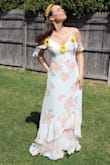 This dress was amazing for my bridal shower! It was the perfect, lightweight, spring time dress. It has straps for adjusting which is great. I got compliments all day long and can't wait to find another event to wear it to! I was concerned about the white light fabric being see through or would show underwear lines, but that wasn't the case at all!! It was the perfect amount of support and fit. Flowy beautiful boho fabric. Completely recommend! - Julie O.