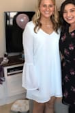 Really flowy. I usually a between a small and medium at Lulus, but fit into the x-small because of the flowyness. - Ashley S.