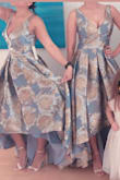Bought six of these champagne color for my bridesmaids. Perfect for the gowns I bought them. They are so pretty and the block heels will be great for our outdoor wedding.
The only problem was it runs a half size large! I had to exchange most of them to a half size smaller. - Kevyne R.