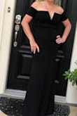 Love the dress. Comfy. Fabric is amazing. I had to have it hemmed. My husband used stitch witch to hem it. I got a ton of compliments and a 100 Facebook likes. - Kelly C.
