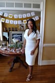 I purchased this dress for my engagement party and I loved it! I got so many compliments! It was very comfortable and the material is durable and thick. - Ariel A.