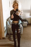 I love the belt and the snake skin can add that extra touch to your basic outfit - Stephanie S.