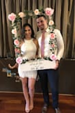 I wore this dress to my engagement party and I absolutely loved it! The fit is amazing and I could dance in it all night. I received so many compliments on this dress! I would definitely recommend this dress for all upcoming wedding festivities! - Sara K.
