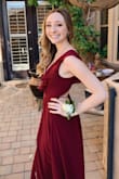 Dress fit perfectly in chest and hips but needed to be hemmed even with 3" heels! Gorgeous! Received a ton of compliments. - Rebecca A.