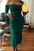 Color is vibrant, quality, and makes you look very good. Beautiful dress. A bit long so would have to take it up to knee length. Def recommended! - Elle T.