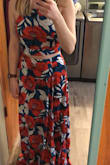 I ordered a size small and it was too big in the waist (had to keep hiking it up). Also it was extremely long. Even in heels it was too long. - Amanda K.