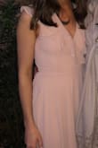 This dress was an awesome bridesmaids dress. It fit perfectly, and no alterations had to be made except hemming the bottom. It's made with thick fabric so it isn't see-through, but it still flows perfectly. I received compliments all evening. It's almost too good to be true for the price. I can't say enough good things! - Hannah B.