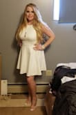 Perfect for my shower!! Hard for me with a big bust but I wore a lower back bra/shapewear. - Ashley B.
