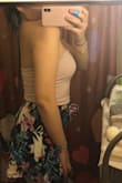 So cute!!super stretchy and super high-waisted, goes up really high for me but still a good coverage & the length is flattering!! I should've sized down to XS but S still fits well :) - Amanda C.