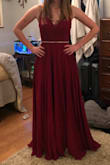It is overall great! The slit isn't too high and the dress isn't too long. When I put it on and make it tight the "bling" in the back hangs down. It feels good and is not scratchy too! - Cassidy D.