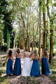 These dresses are amazing! I brought them as bridesmaid dresses for my wedding and they were perfect. My girls are all different shapes and the dress was flattering on all of them.
The dress was very long so had all but one taken up but everything else fit perfect. - Krista S.