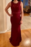 Fits me perfectly around the chest, waist, and hips. I will have to get it hemmed though. I usually wear medium in other stores but I followed the sizing chart and ordered a large. Highly recommend this for a special occasion. I will be wearing this dress to a wedding. - Ivan P.