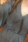I was really excited about this romper but was very disappointed in the color. I ordered the olive but upon opening and trying on it looked much more gray and I decided to return it even though it fit pretty well. - Caitlyn F.