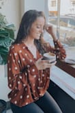 I love how fun this top is! It's perfect for both the office and also weekends. - Cheyenne T.