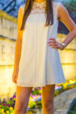 Perfect for graduation and photos! Loved this dress. Perfect shift dress. Fits a true medium. The size medium could fit a smaller large as well. - Caitlyn P.