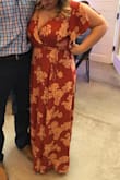 This is the BEST dress! It is so comfortable and fits great! It is a little long for me, but I wore wedges and it was the perfect length. The bust was also a little low for my liking, but I pinned it together. It looked great!! I would definitely recommend this dress! - Anna S.