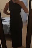 Ordered this a size up from my usual (small) based on other reviews because I didn't want it to be super form fitting, so while it is a little bigger it's still flattering and reeeally comfortable! - ASHLEY S.