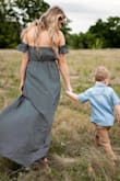 This dress fit perfectly and looked great for our family pics. Super comfortable! - Allie O.