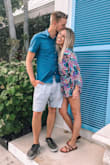 This romper is stunning in person, and I love the jewel-tone colors. It fits PERFECTLY. I ordered my normal size small and it fits great. It's loose and comfy, but still very flattering. It is very open in the front, but it can easily be pinned. I can't wait to wear it on my trip to Jamaica this summer! - Ashley W.