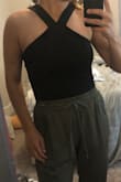 This bodysuit is the perfect size/length and is SO soft. It feels very well made and is not thin at all! Pairs so well with my Lulus joggers! - Caroline M.