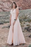 I ordered this dress for prom and loved it! I normally wear a medium and that's what I got and it fit! You can tighten the top as tight as you want and the waist fit and looked so nice. The length was perfect considering I'm tall and even with heels the dress still touched the ground. Overall 11/10 loved it! - Siena S.