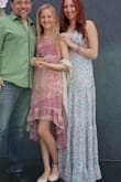 I wore this for Easter and LOVED it. I felt like a princess and it seemed flattering. When I lose a little weight I may take it in, but I found it other wise, very flattering. I love the color too. - Jennifer E.