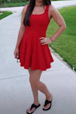 Loved this dress and thick material it is made of. The bright color is gorgeous. Just a little short for my comfort zone but still rocked it! Thanks Lulus! - Brittany L.