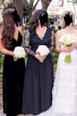 Wore this dress as a bridesmaid dress for a winter wedding in Savannah, GA. The waistband is a little tight but sizing up would make the rest of the top of the dress too large, so I just dealt with it. Received a lot of compliments and loved that there was a slight sexiness level with the open back. - Jenna P.