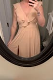 I ordered another Lulus bridesmaid dress for my friends upcoming wedding but then saw this one and fell in love. The back is what caught my eye but it ended up being a great dress overall. I am so happy I took the plunge and ordered it. I like it 10x better than the other dress, it hardly needs alterations and I think it's a lot more flattering. - Sally F.