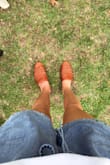 Absolutely love these! Look just like the picture. Usually wear a 6 sometimes a 6.5. Ordered a 6 and I have some room in the back of the heel, but I prefer shoes like this to fit that way. So cute! Can be dressed up or down. - Brooke U.