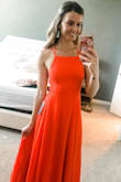 This dress is so so so awesome. I am getting ready to wear this for a wedding. Sexy, classy, fun. I am seriously considering getting it in a few other colors. It fits true to size, however you'll definitely need to get it hemmed if you're on the shorter side because it comes pretty long. Another win for Lulus! - Kat L.