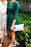 Beautiful colour, flattering waist, very comfortable to wear! Might be a touch short, but the flowy skirt helps. - Mary E.