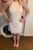 This was a cute dress. A little big in the hips for me, but that's usually the case. I ended up wearing a different dress. It was too plain for what I was looking for. The dress also felt very thick, which made me feel it was a nice quality. - Sarah H.
