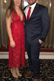 I bought this dress for a Valentines Day dance, and it was so comfortable and super sexy. Everyone loved the low cut front, the lace and the RED! I matched the dress with some cute earrings and nude heels and danced the night away! - Jenny A.