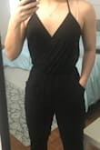 This is my first jumpsuit, and I couldn't be happier with it!!! My torso is proportionally longer than my legs, so it's hard to find rompers/jumpsuits that don't make up upper body look too long and my legs too short. I took a chance on this one because it looked like the waist cinched higher than, which would help my legs look longer, and IT DID! It hugs and billows in all the right places! - Casey L.
