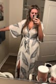 I ordered an XL. I am 6ft tall, dress size 14, and 40F bra size. It definitely runs big. I wasn't sure if an XL would even fit, but I ended up exchanging it for a L. Hopefully that fits well because I love the dress! Definitely overpriced but oh well. - Denise C.