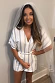 Love this romper. Fit great, was a little short which is unusual for my 5'2 self! I wore to get ready my bridal photos! - Karlie N.