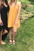 Normally I'd feel the need to size down with a loose fitting dress, but I purchased this in my typical size and loved the fit & color!
I wore this for my college graduation and feel it can be worn at any occasion! - Savannah M.