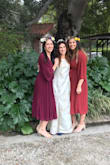 Wore this for a wedding! I wore wine, and the other bridesmaid wore the rust color and they paired well. The fit was very forgiving and the color/material was fabulous! It's not my typical style, but overall I really liked it and would probably wear again! - Rachel B.