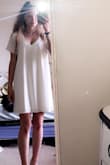 This dress is great quality! I ordered it in a medium because my parents are very picky about lengths, I'm glad I did because the length isn't too short now. It feels nice but also loose and airy, I would DEFINITELY recommend!! - Katherine B.