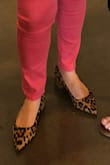 I live the way these shoes look, so cute. The toe of this shoe was a bit tight but I wouldn't go up in size, they don't feel to bad once you've had them on for a bit. I would buy them again for sure. - Kandra B.