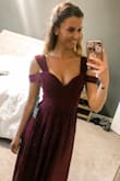 I got these dresses for my bridesmaids for my fall wedding. My girls are all different shapes and sizes and they all love this dress. I would say if your chest is on the bigger side it might be a little tight, so consider sizing up. In my opinion though, it makes your cleavage look awesome. Highly recommended!!!! - Kat L.