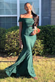 This dress fit perfectly! I measured my daughter and ordered according to measurements and it was spot on! She wore to her prom and it was stunning!! The color was exactly how it appears on line. The material was very comfortable to wear. She is tall, to me, and the length was perfect. She got so many compliments because it is truly an amazing dress! If you're looking for something simple but eye catching and that will turn heads this is the dress! We are super pleased with our purchase! - Mellisa C.