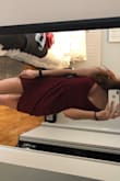 This dress Hugs your body and stays in place. I love the color and when I wore it on a date I got so many compliments on the restaurant! Definitely a must have - Romy D.