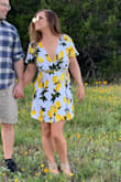 I received so many compliments on this dress! I love it so much! I'm a size A bra though so I struggled a little bit with the chest area. It was also a little big in the waist but not much. Overall my favorite wrap dress! - Allison L.