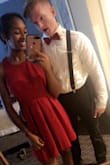 This dress was the perfect choice for a friend's wedding. This dress complimented all my angles and did not need any extra accommodations. I like the openness of the back part which did not feel too tight or loose. The front was classy and respectful while the back showed off a little more skin. I LOVE THIS DRESS! - Brianna D.