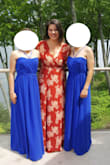 Wore this dress to a wedding and got so many compliments! The colors are so vivid in person. The material is soft, breathable, and comfortable. The top is low cut, so I wore a pretty bodysuit underneath for more coverage. Highly recommend! - Amanda B.