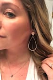 Love the subtle sparkle and rose gold! Perfect minimalist chic earring for a special occasion. - Rachel M.