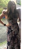 Great material. It was the perfect length for me; I'm pretty tall (5'11'), and I wore 1 inch heels. I got a size small and the straps on the back make it really easy to adjust the fit. - Amelia G.